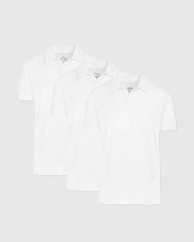 Lot de 3 polos Classiques – Blanc