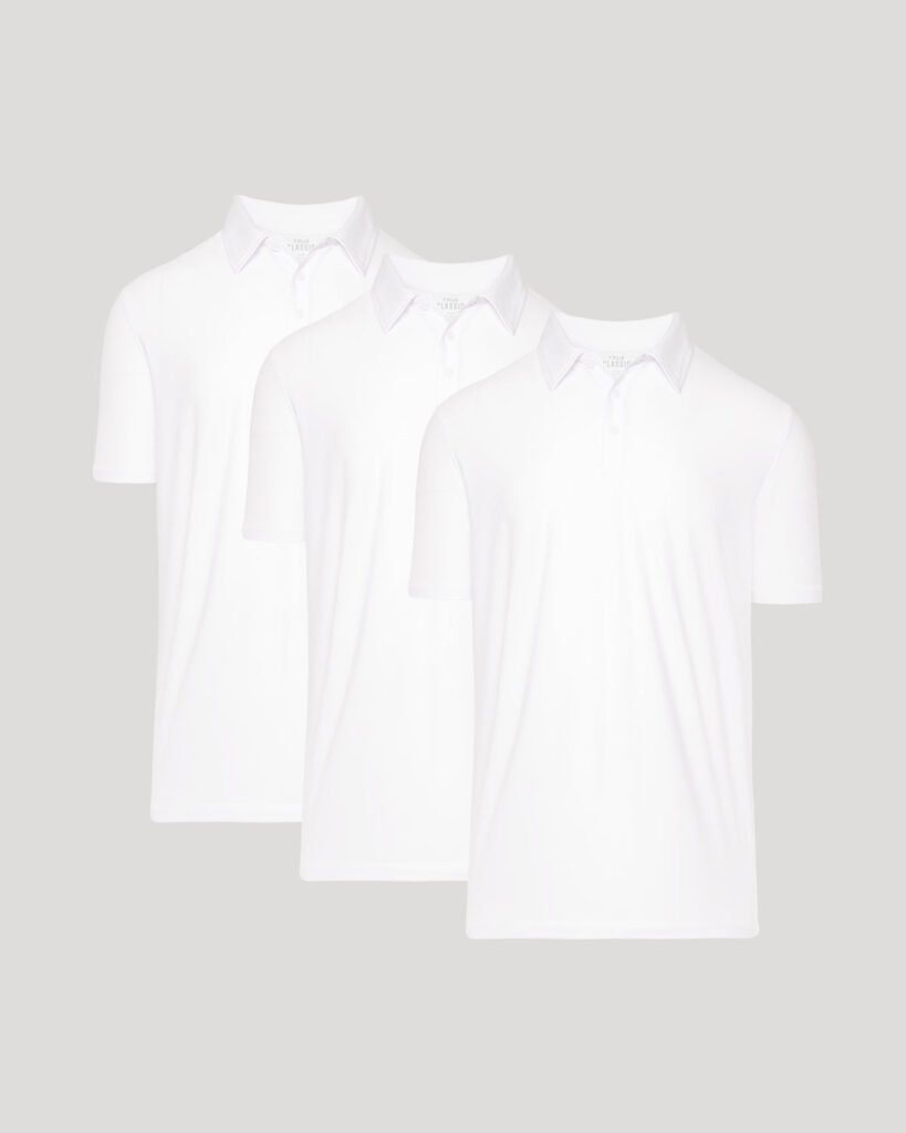 Lot de 3 polos Active – Blanc