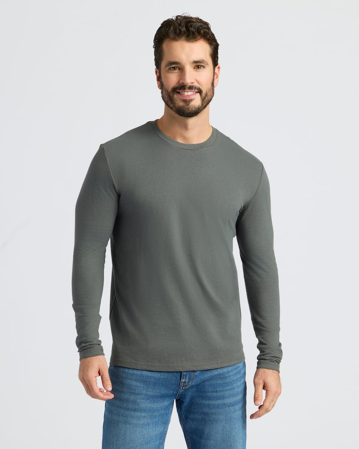 Lot de 3 T-shirts manches longues Classiques – Noir, Marine, Carbone