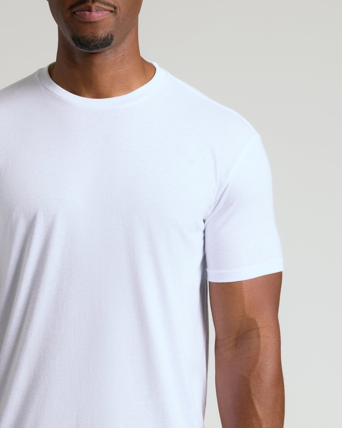 Lot de 3 T-shirts col rond Classiques coupe longue – Noir, Carbone, Blanc