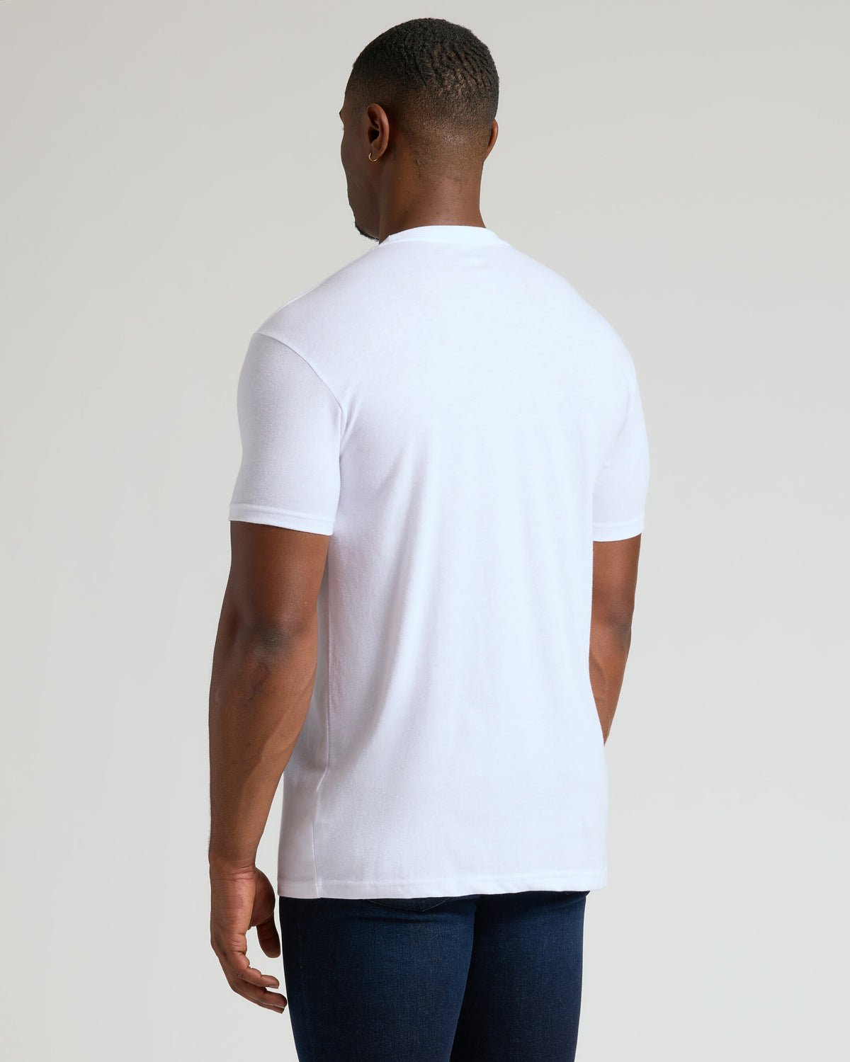 Lot de 3 T-shirts col rond Classiques coupe longue – Blanc