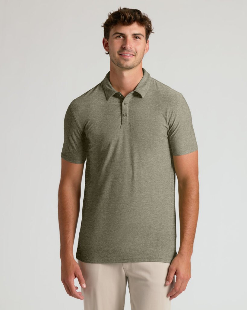 Lot de 3 polos Active coupe longue – Cosmos, Trèfle, Vert militaire chiné