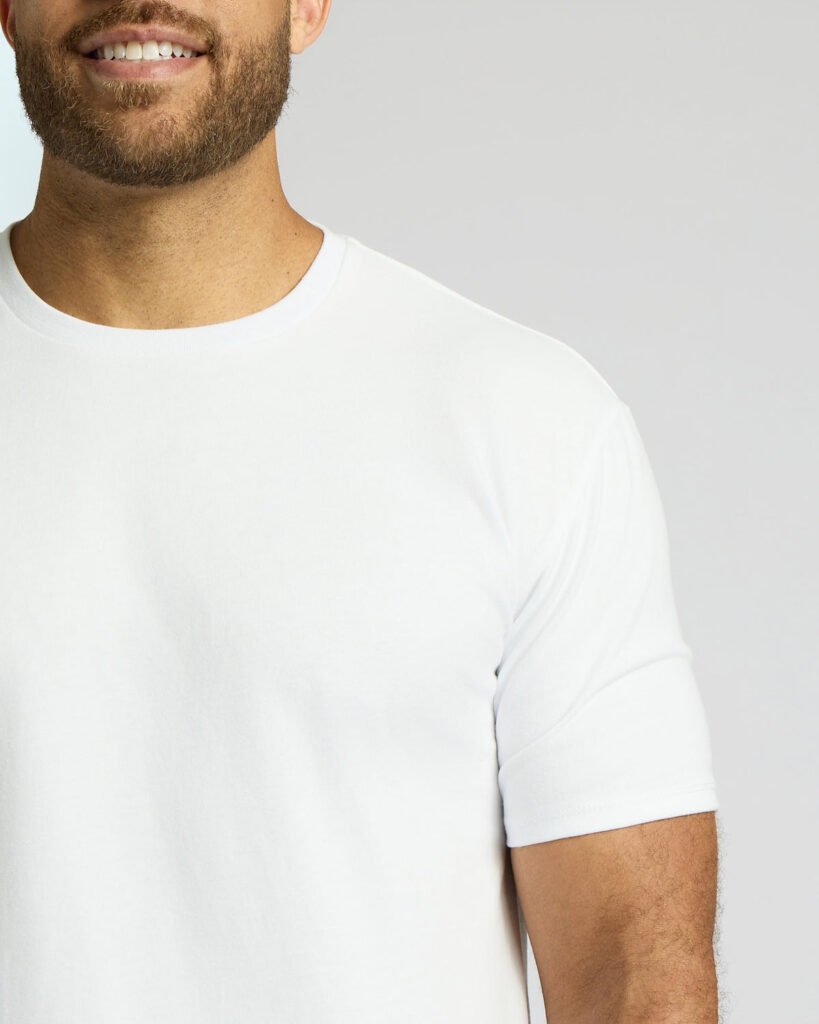 Lot de 3 T-shirts épais ourlet arrondi coupe longue – Noir, Marine, Blanc