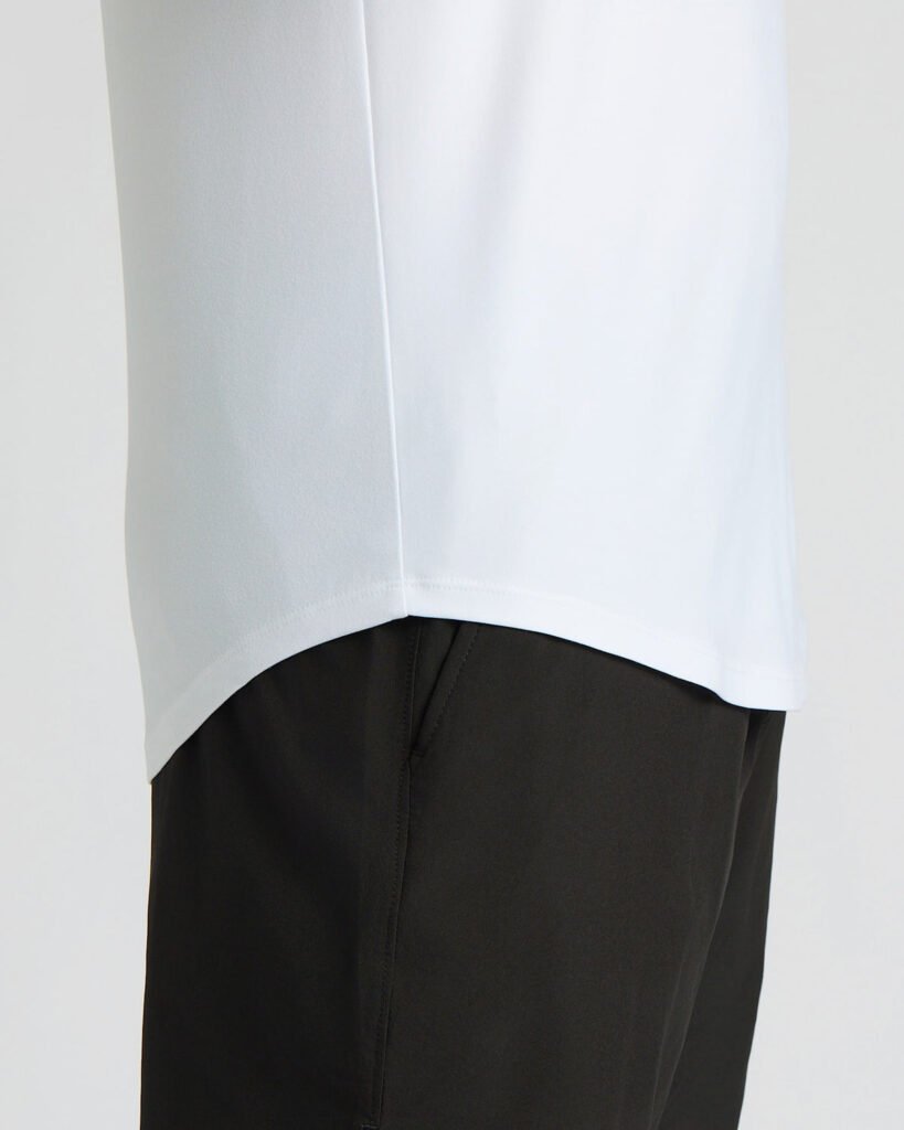 Lot de 3 T-shirts Active ourlet arrondi – Blanc