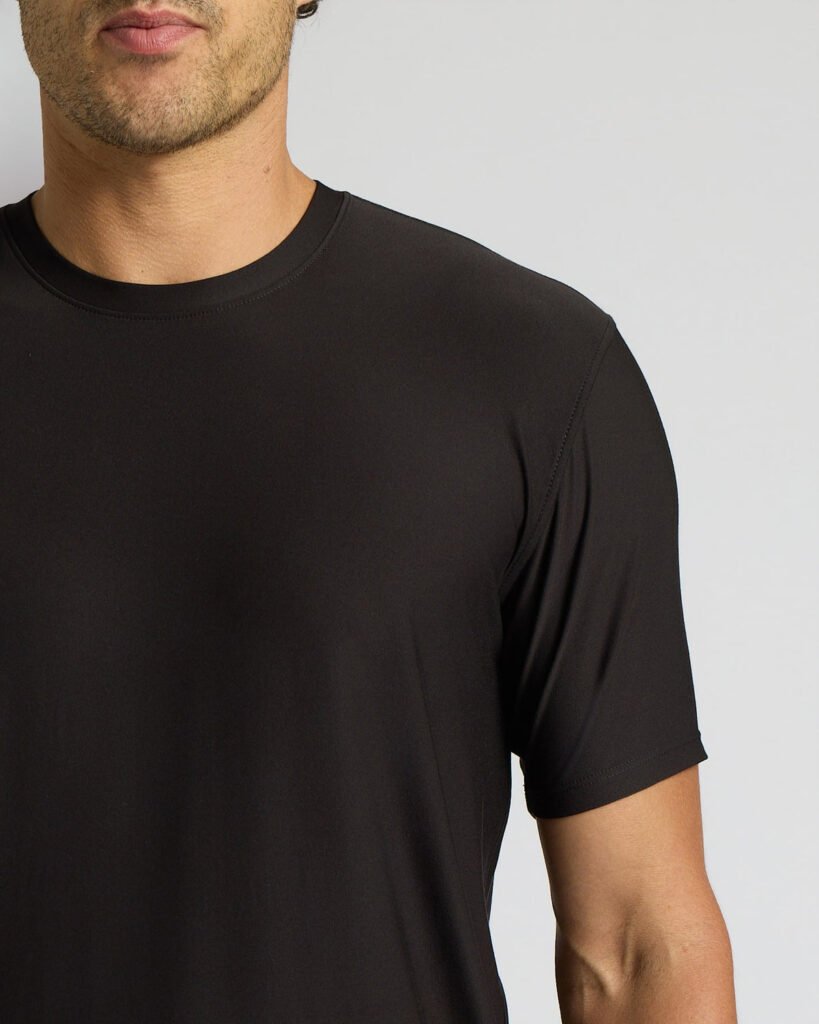 Lot de 3 T-shirts Active ourlet arrondi – Noir
