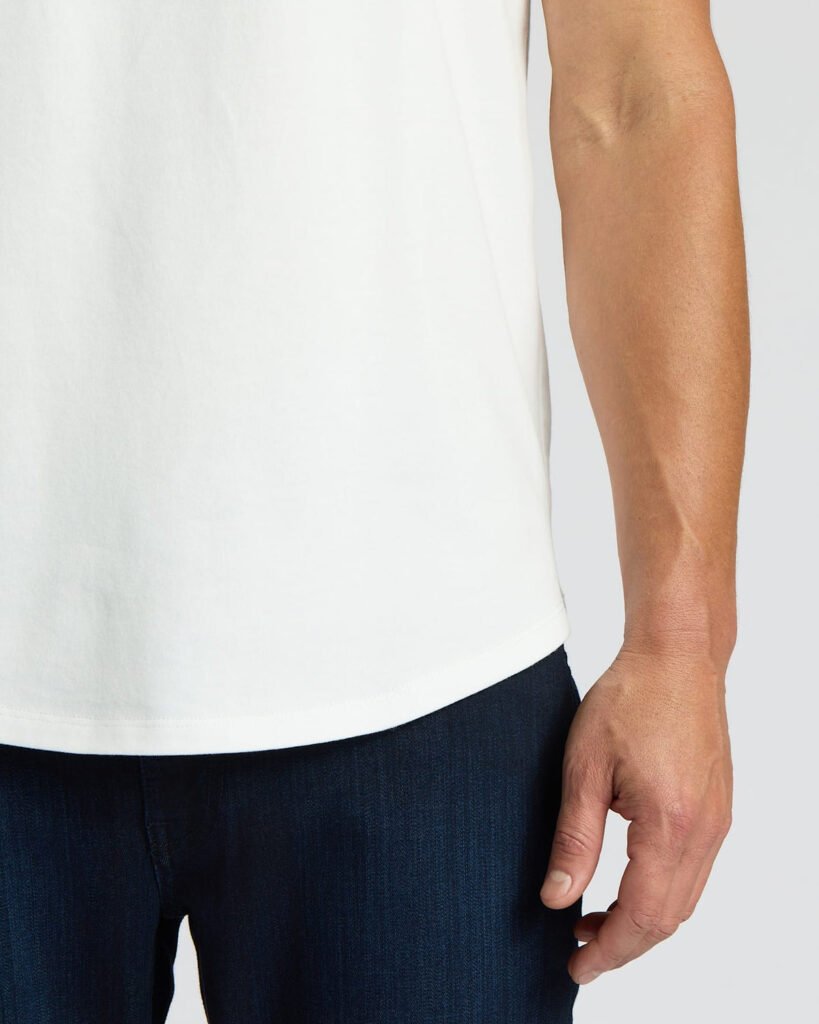Lot de 3 T-shirts épais ourlet arrondi – Blanc