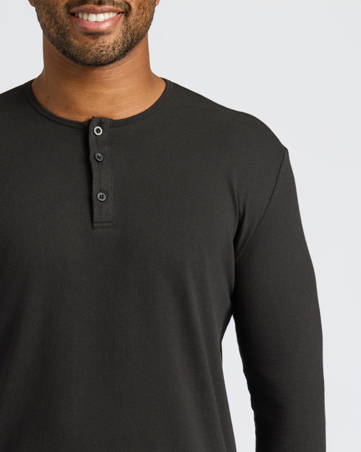 Lot de 3 henleys manches longues – Noir