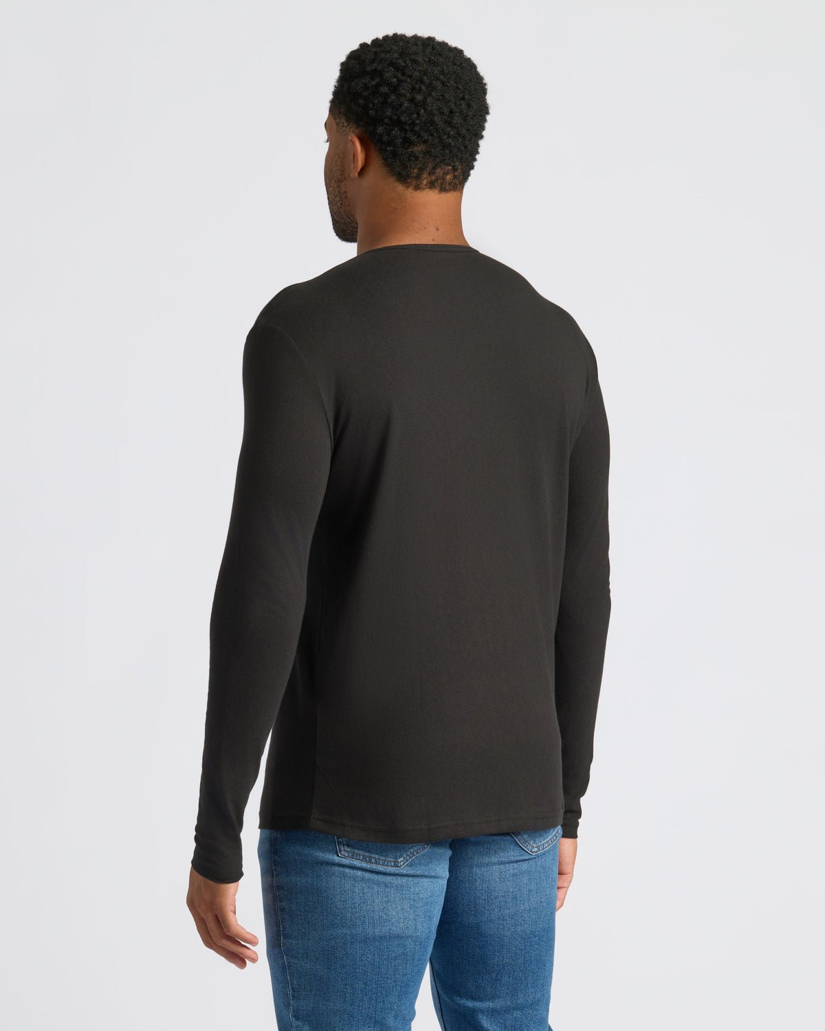 Lot de 3 henleys manches longues – Noir